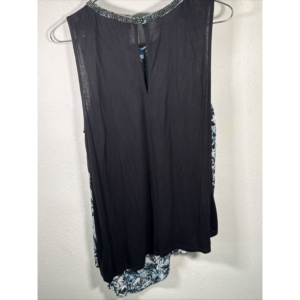JLO Jennifer Lopez Tunic Blouse Top Shirt Women Large Asymmetric Hem - Picture 3 of 3